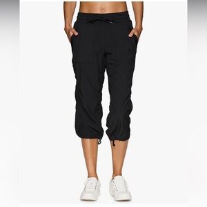 New Black Capris Studio Crop Style